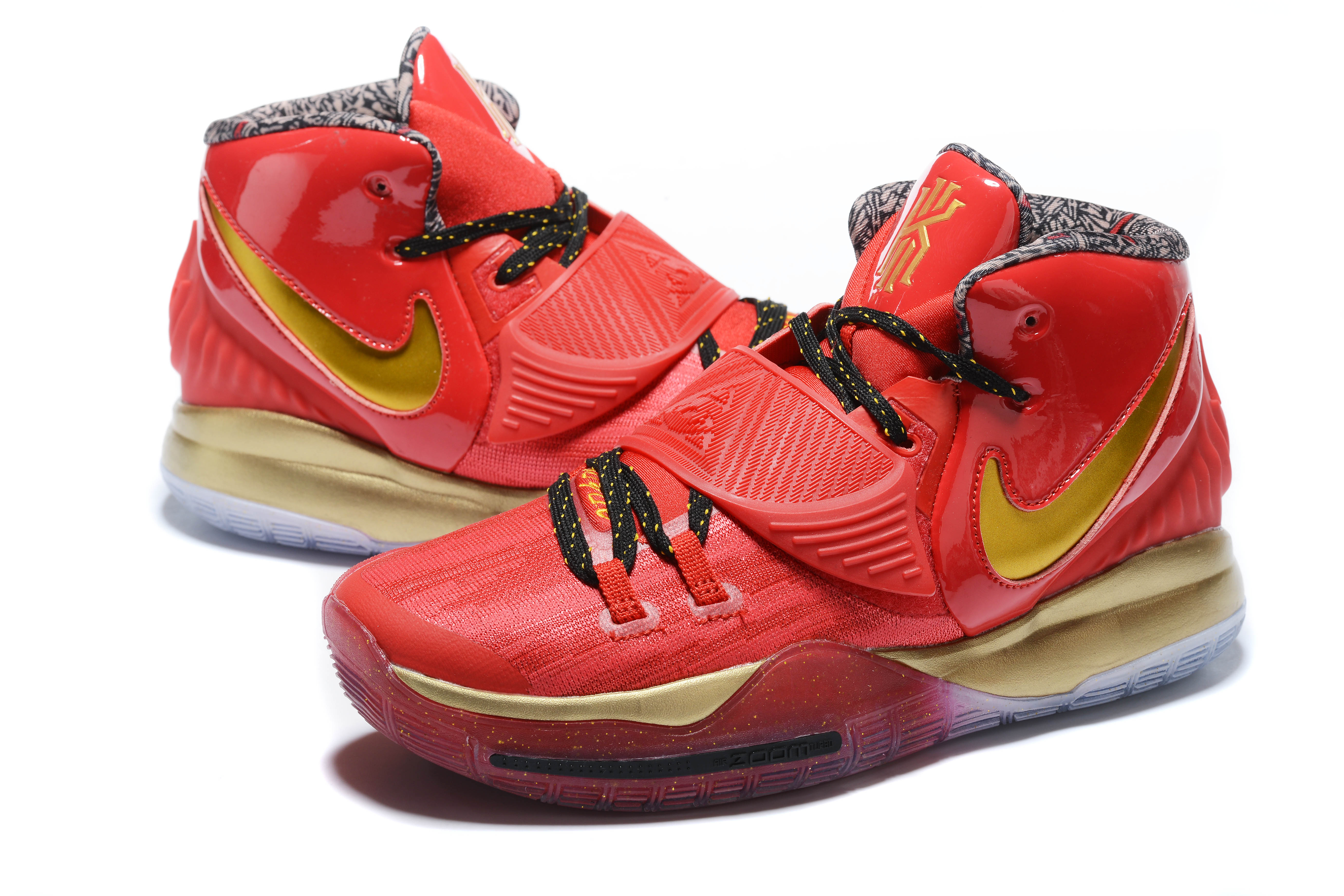 2020 New Nike Kyrie Irving VI All Stars Red Gold - Click Image to Close